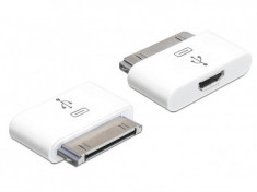 Adaptor IPhone, iPad, 30 pini tata, la micro USB mama - 129673 foto