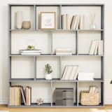 VidaXL Bibliotecă, gri sonoma, 132x29x141,5 cm, lemn prelucrat