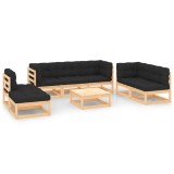 vidaXL Set mobilier de grădină din 8 piese, lemn masiv de pin 3083817