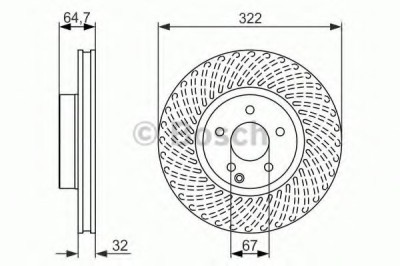 Disc frana MERCEDES C-CLASS T-Model (S204) (2007 - 2014) BOSCH 0 986 479 652 foto