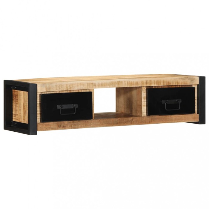 Gossi dulap tv 100x30x25 cm lemn masiv de mango