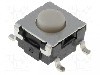 Microintrerupator, 6x6mm, OFF-(ON), SPST-NO, OMRON OCB - B3S-1000P