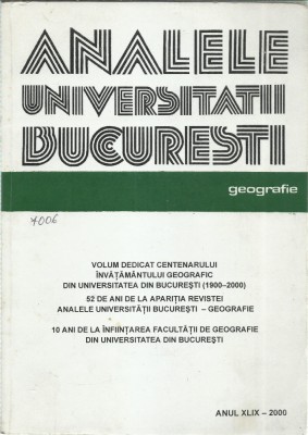 AS - ANALELE UNIVERSITATII BUCURESTI ANUL XLIX - 2000 foto