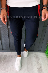 Pantaloni de trening pentru barbati - slim fit -bleumarin- A5978 foto