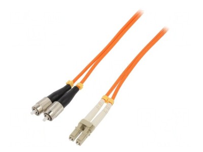 Patch cord fibră OM2 FC/UPC-LC/UPC 3m portocaliu LSZH foto