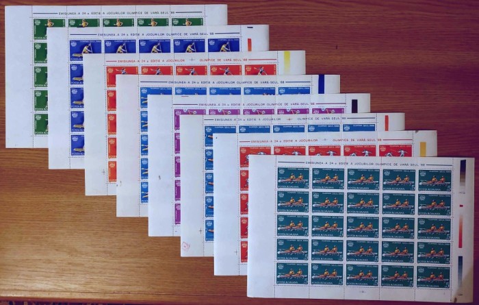 ✅ RO 1988 LP 1208 &quot; J.O. de vara -Seul&quot;, serie in coli de 25 , MNH