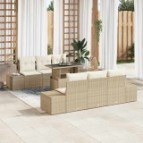 VidaXL Set de canapele pentru grădină 7 pcs Bej, crem 100 x 55 x 73 cm