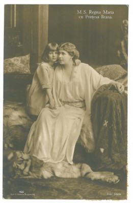 1155 - Regina MARIA, Queen MARY &amp;amp; Princess ILEANA - old postcard - used - 1916 foto
