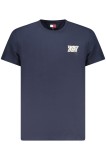 Tommy Jeans Tricou barbati, cu mini imprimeu, Slim Fit, Bleumarin inchis, S
