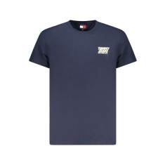 Tommy Jeans Tricou barbati, cu mini imprimeu, Slim Fit, Bleumarin inchis, S