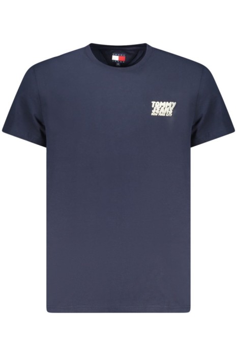 Tommy Jeans Tricou barbati, cu mini imprimeu, Slim Fit, Bleumarin inchis, S
