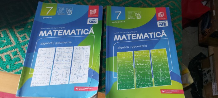 MATEMATICA ALGEBRA GEOMETRIE CLASA A VII A PARTEA I SI II ANTON NEGRILA
