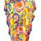 Rochie tip poncho MTL23 dama, portocaliu/galben one size