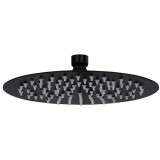 Cumpara ieftin Cap de dus tip ploaie rotund, negru, 20 cm, otel inoxidabil