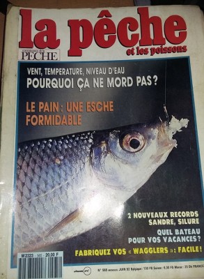 revista Veche pentru pescarii/pescuit,,LA PECHE,,de colectie,1991/1992,T.GRATUIT foto