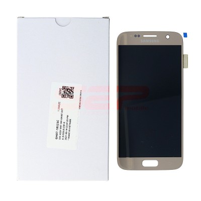 LCD+Touchscreen Samsung Galaxy S7 / G930 GOLD Original Service Pack foto