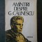 ION NUTA - AMINTIRI DESPRE G. CALINESCU