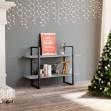 VidaXL Bibliotecă cu 2 rafturi, gri beton, 100x30x70 cm, PAL 806471