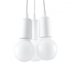 Lampă Suspendată Diego Alb Pvc 3 Becuri Neregulat Modernă De Interior