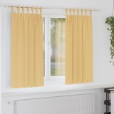 vidaXL Perdele cu perdele 2 pcs Bej Poliester