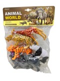 Set figurine animale salbatice, jucarii copii, plastic, 6-10 cm