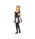 Costum carnaval pisica pentru cu copii bentita si rochie, marime 110 / 120 cm, Godan