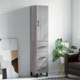 vidaXL Dulap &icirc;nalt, gri sonoma, 34,5x34x180 cm, lemn prelucrat