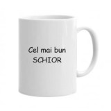Cana alba personalizata, &quot;Cel mai bun schior &quot; 1, INOVATIX&reg;. 330ml