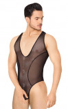 Body Barbati Plasa Transparenta Negru XL Lenjerie Sexy Erotica