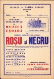 HST A465 Afiș Pitești concert formația Roșu și Negru Rom&acirc;nia comunistă