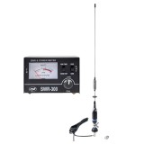 Antena CB PNI S75 75 cm cu fluture, cablu RG58 si SWR metru