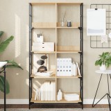 vidaXL Bibliotecă, stejar sonoma, 78,5x33x153 cm, lemn prelucrat 835255