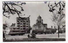 BUCURESTI PIATA VICTOR BABES TROLEIBUZ TRAMVAI BISERICA SF ELEFTERIE RPR foto