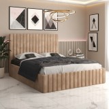 Pat Tapitat Adela Crem Catifea Premium ✅Calitate premium