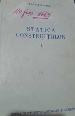 STATICA CONSTRUCTILOR PANAIT MAZILU VOLI,ALEXANDRU GHEORGHIU VOL2 foto