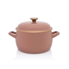 Metalac Oala 5.4 L cu capac Moka Metalac email, 22 cm, 5.4 L