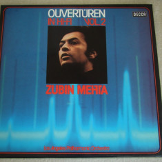 Uverturi Zubin Mehta - Cutie cu 2 Viniluri Perfecte DECCA