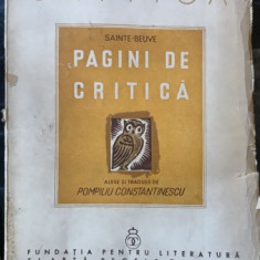 Pagini de Critica Alese si Traduse de Pompiliu Constantinescu