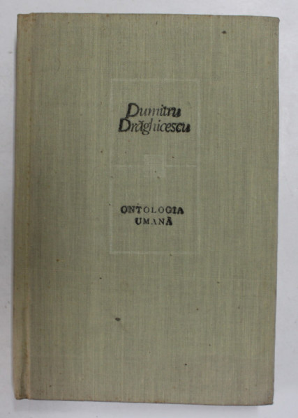 ONTOLOGIA UMANA-DUMITRU DRAGHICESCU 1987