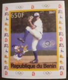 Benin 2007 sport Basball, fotbal american, Pekin 2008 1v.mnh