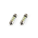 Set becuri auto cu LED sofit compatibil C5W 9 SMD 31mm Alb 12V, destinat competitiilor auto sau off-road, Amio