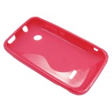 Husa silicon S-case rosie pentru Sony Xperia Tipo (ST21i)