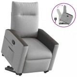VidaXL Scaun &icirc;nclinabil vertical din țesătură gri nor