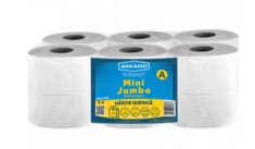 Hartie igienica Mini Jumbo Amiano, alba, 2 straturi, 12 role A - 10127 foto