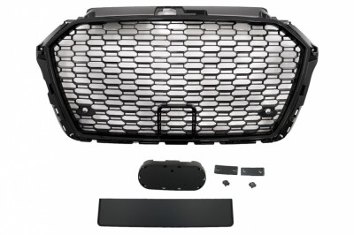 Grila Centrala Audi A3 8V Facelift (2017-2018) Negru Lucios RS3 Design Performance AutoTuning foto