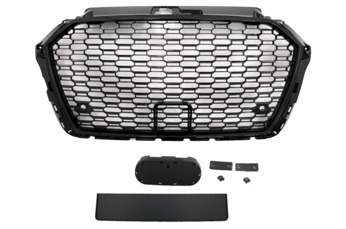 Grila Centrala Audi A3 8V Facelift (2017-2018) Negru Lucios RS3 Design Performance AutoTuning