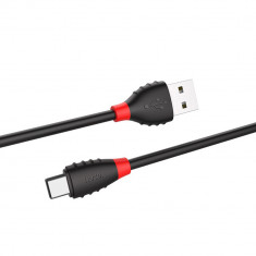 HOCO - Cablu de date (X27 Excellent charge) - USB-A la USB Type-C, 10W, 2.4A, 1.2m - Negru