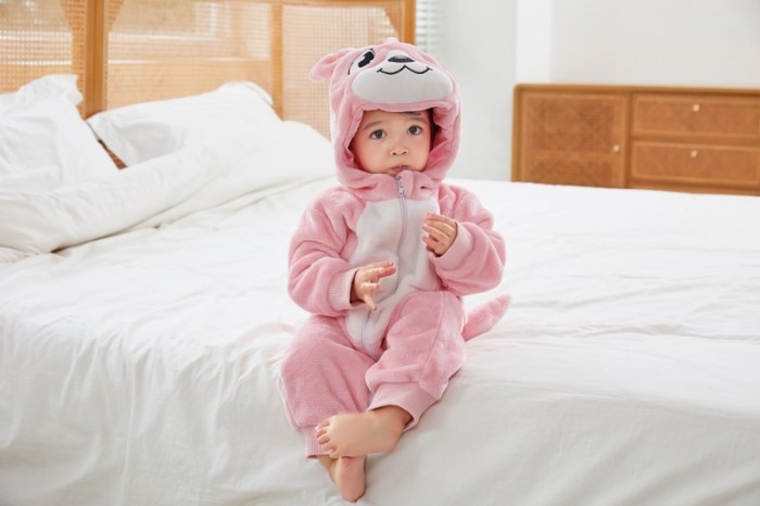 CLD157-225 Pijama kigurumi pentru bebelusi din material moale si pufos