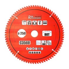 Disc circular vidia pentru aluminiu, lemn, 80 dinti, 250x30 mm, Richmann Exclusive GartenVIP DiyLine