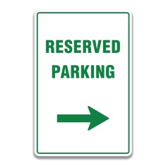 RESERVED PARKING RIGHT SIGN foto